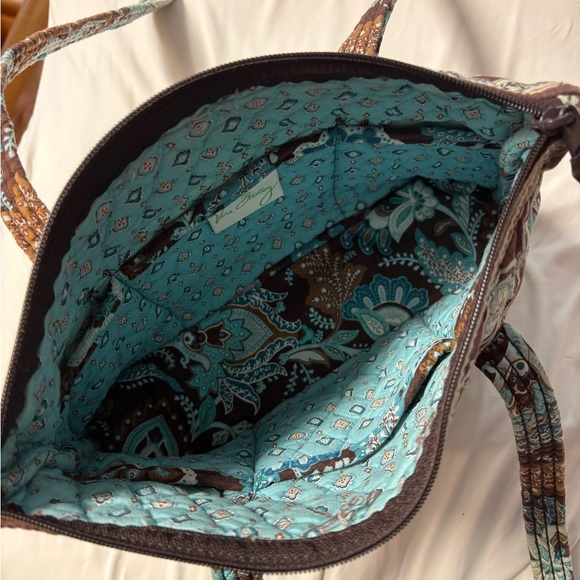 Vera Bradley Java Blue Retired Pattern 2006 Zipper Handbag Small-Medium - Picture 6 of 7